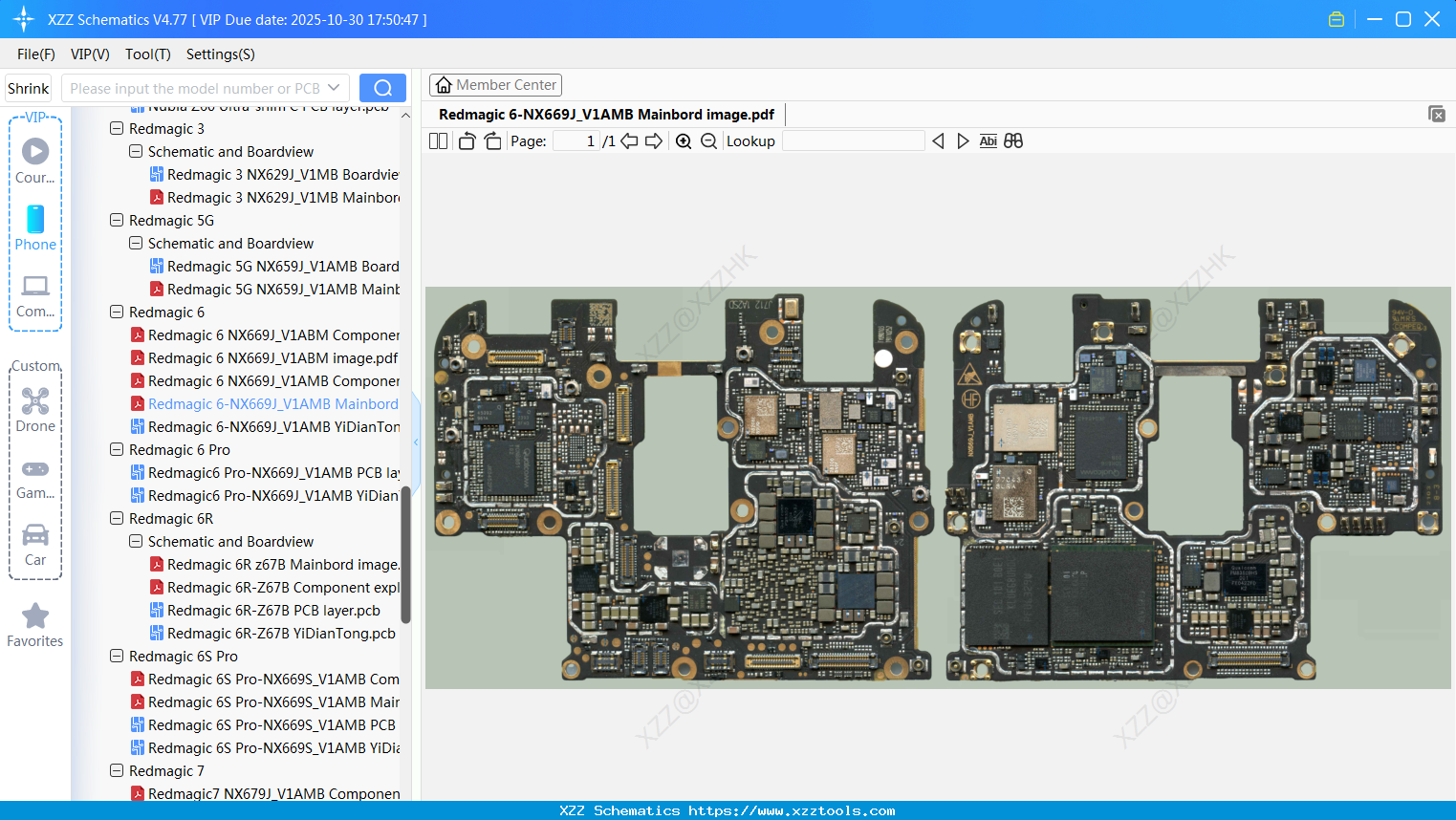 Nubia Redmagic 6-NX669J_V1AMB Mainbord Image
